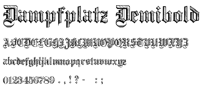 Dampfplatz DemiBold font